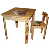 A matching childs table and chair