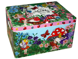 hand painted toy boxes now available